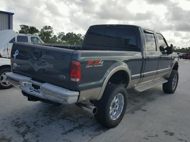 1FTSW21P75EA30539 - 2005 FORD F250 SUPER GREEN photo 4