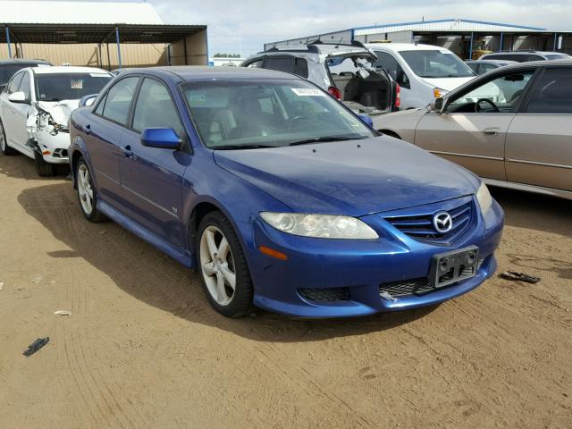 1YVHP80D655M37960 - 2005 MAZDA 6 S BLUE photo 1