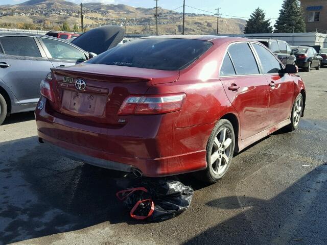 4T1BE46K37U054921 - 2007 TOYOTA CAMRY NEW RED photo 4