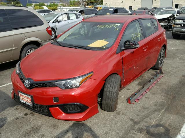 JTNKARJE4HJ535032 - 2017 TOYOTA COROLLA IM RED photo 2