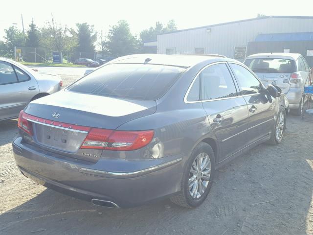 KMHFC4DF2BA532012 - 2011 HYUNDAI AZERA GLS GRAY photo 4