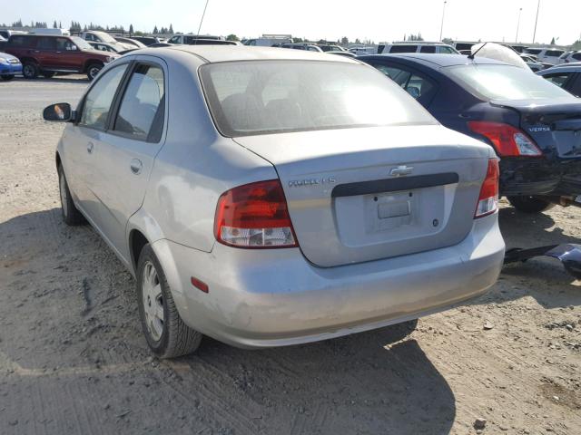 KL1TD52685B365884 - 2005 CHEVROLET AVEO BASE Srebrny zdjęcie 3