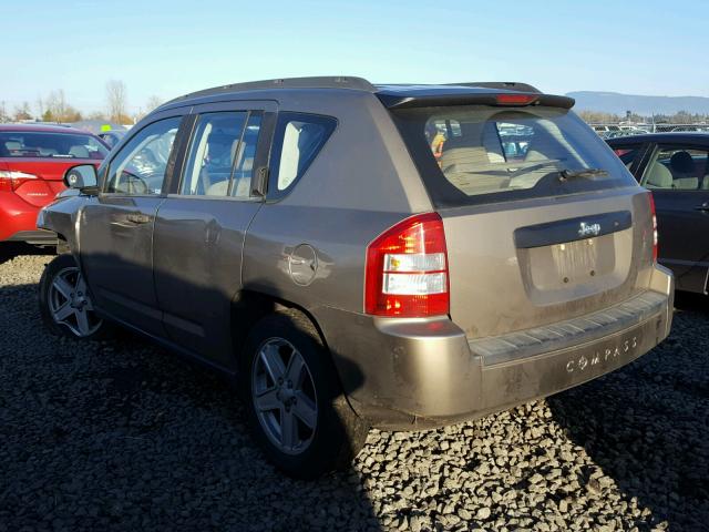 1J8FT47W67D181409 - 2007 JEEP COMPASS BROWN photo 3