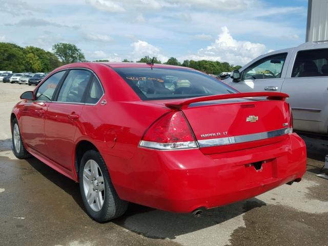 2G1WC57M791219636 - 2009 CHEVROLET IMPALA 2LT RED photo 3