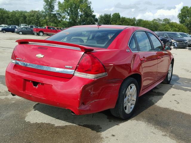 2G1WC57M791219636 - 2009 CHEVROLET IMPALA 2LT RED photo 4