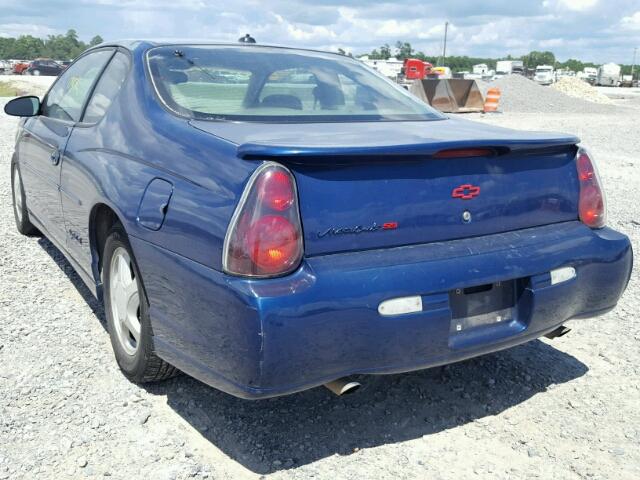 2G1WX12K139209776 - 2003 CHEVROLET MONTE CARL BLUE photo 3