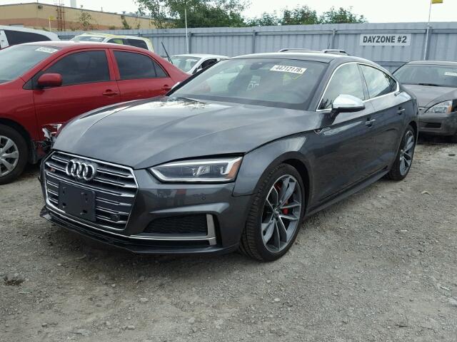 WAUC4DF51JA025655 - 2018 AUDI S5 PRESTIG GRAY photo 2