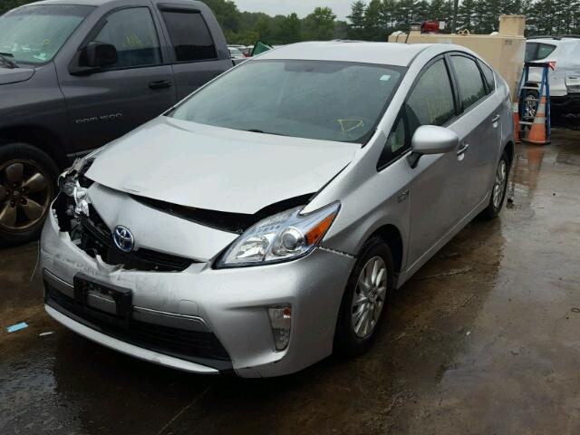 JTDKN3DPXD3039248 - 2013 TOYOTA PRIUS PLUG GRAY photo 2