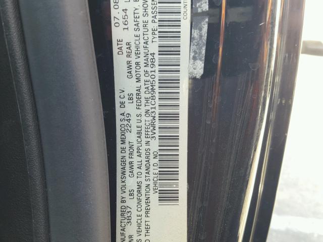 3VWRW31C89M501984 - 2009 VOLKSWAGEN NEW BEETLE Qara foto 10