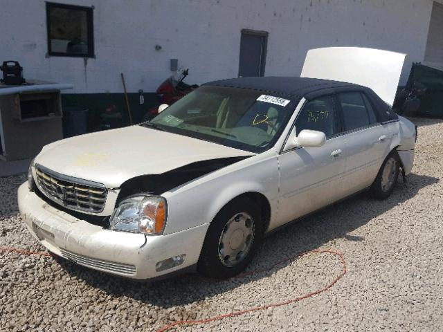 1G6KE57YXYU342050 - 2000 CADILLAC DEVILLE DH WHITE photo 2