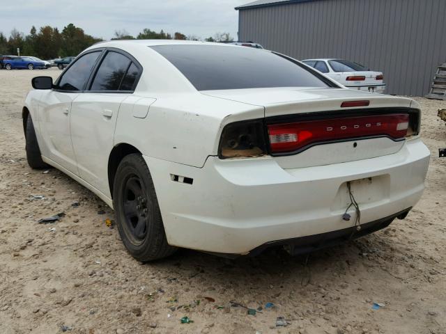 2C3CDXAT2CH181450 - 2012 DODGE CHARGER PO WHITE photo 3