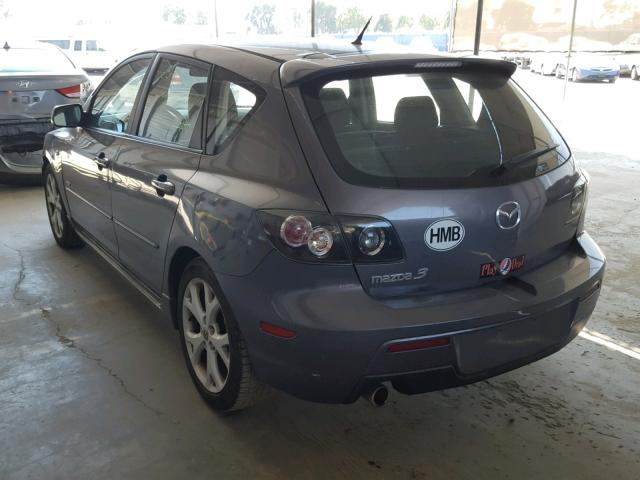 JM1BK344081842814 - 2008 MAZDA 3 HATCHBAC GRAY photo 3