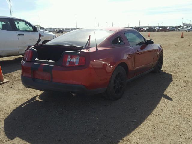 1ZVBP8AN1A5151492 - 2010 FORD MUSTANG MAROON photo 4