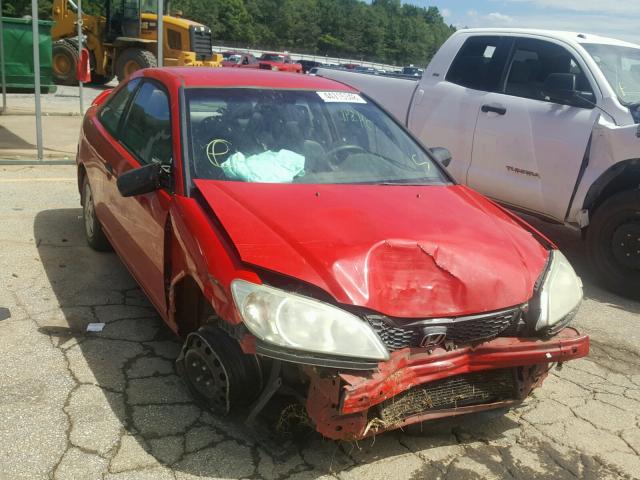 1HGEM22174L007626 - 2004 HONDA CIVIC DX V RED photo 1