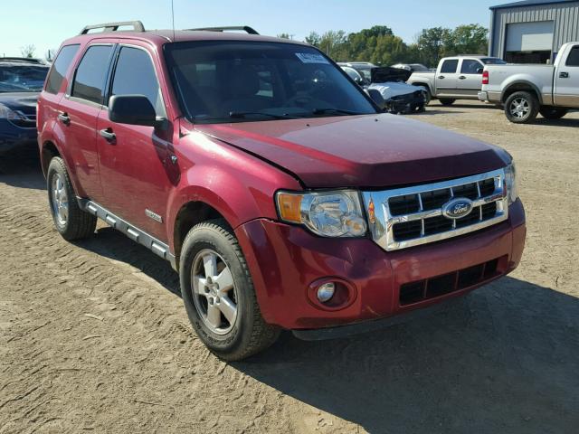 1FMCU93108KA78736 - 2008 FORD ESCAPE XLT RED photo 1