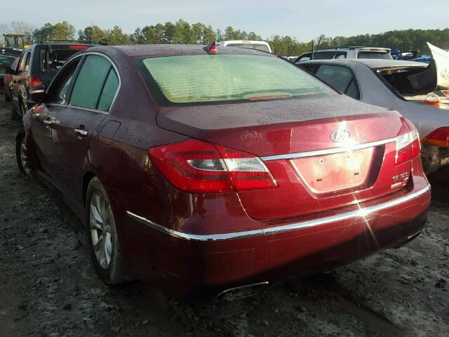 KMHGC4DD6DU227441 - 2013 HYUNDAI GENESIS BURGUNDY photo 3