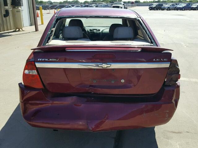 1G1ZT54875F275745 - 2005 CHEVROLET MALIBU LS 勃艮第红 照片 9