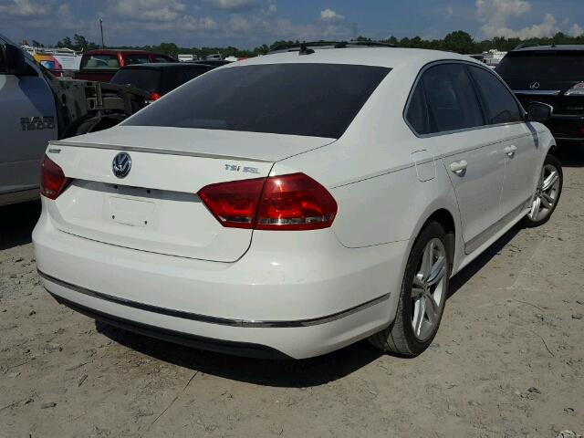 1VWCS7A31EC013996 - 2014 VOLKSWAGEN PASSAT SEL WHITE photo 4