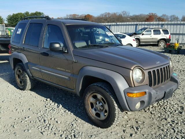 1J4GL48K72W149678 - 2002 JEEP LIBERTY SP BROWN photo 1