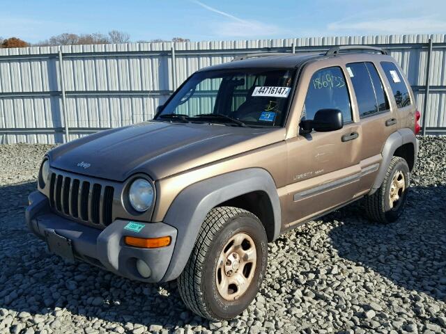 1J4GL48K72W149678 - 2002 JEEP LIBERTY SP BROWN photo 2