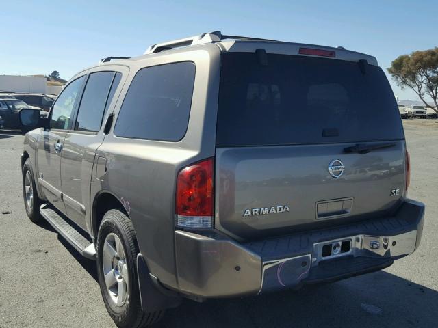 5N1AA08A77N700315 - 2007 NISSAN ARMADA SE BROWN photo 3