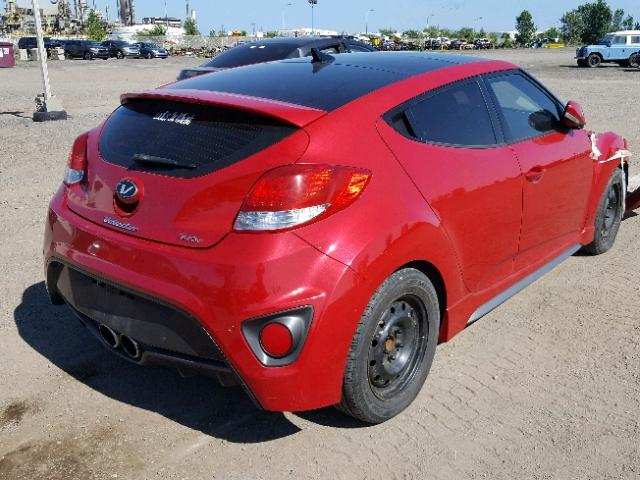 KMHTC6AE1DU141770 - 2013 HYUNDAI VELOSTER T RED photo 4