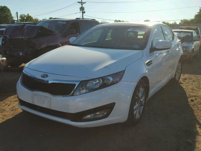 5XXGN4A71DG170634 - 2013 KIA OPTIMA EX WHITE photo 2