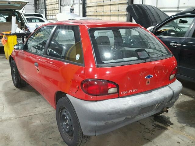 2C1MR2265Y6711486 - 2000 CHEVROLET METRO RED photo 3