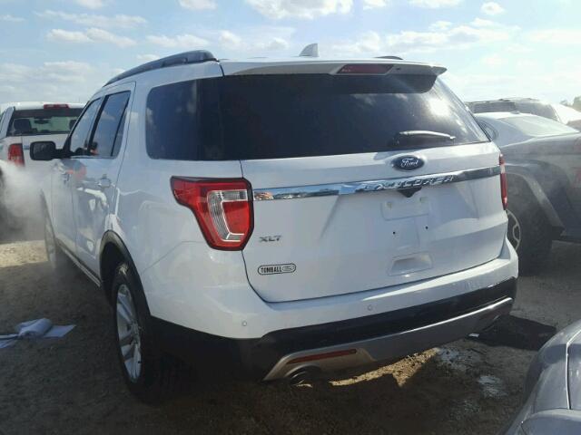 1FM5K7D8XHGD39730 - 2017 FORD EXPLORER WHITE photo 3