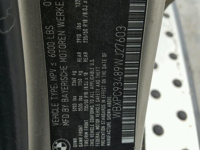 WBXPC93489WJ27603 - 2009 BMW X3 XDRIVE3 Gold Foto 10