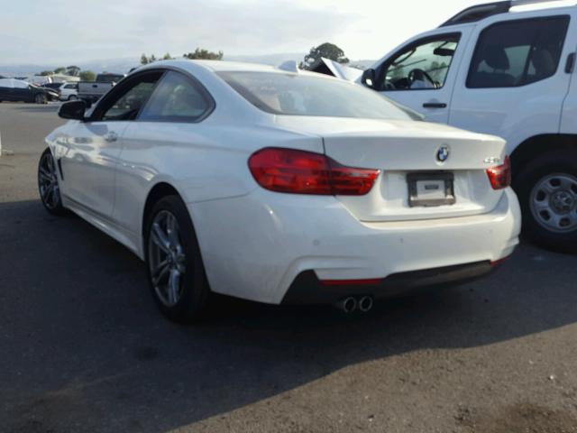 WBA3N7C54EF719817 - 2014 BMW 428 I WHITE photo 3