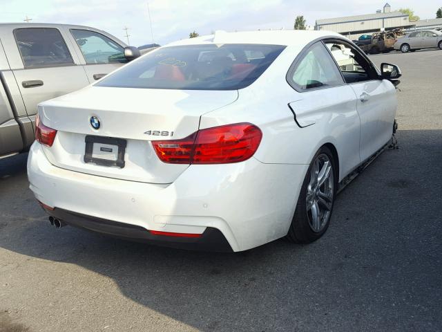 WBA3N7C54EF719817 - 2014 BMW 428 I WHITE photo 4