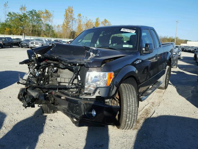 1FTFX1EF0EKE62269 - 2014 FORD F150 SUPER BLACK photo 2