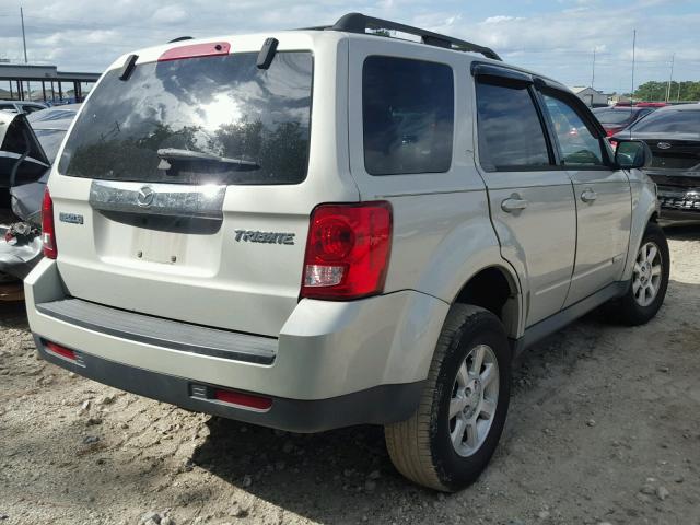 4F2CZ06138KM03053 - 2008 MAZDA TRIBUTE S CREAM photo 4