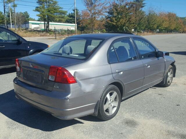 2HGES267X4H511721 - 2004 HONDA CIVIC GRAY photo 4