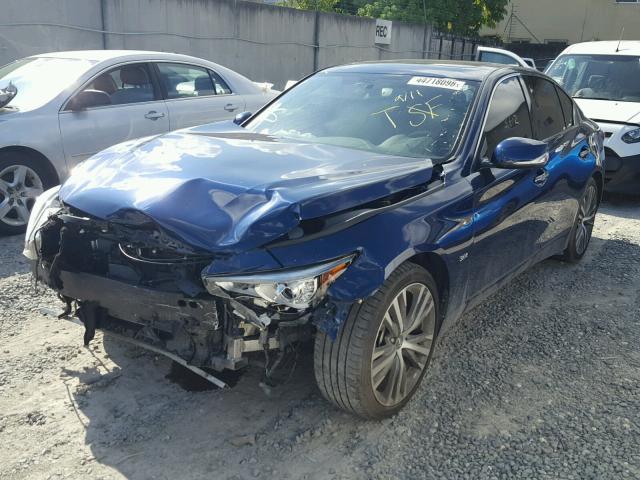 JN1EV7APXJM363186 - 2018 INFINITI Q50 LUXE BLUE photo 2