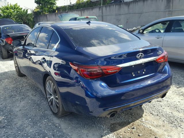 JN1EV7APXJM363186 - 2018 INFINITI Q50 LUXE BLUE photo 3