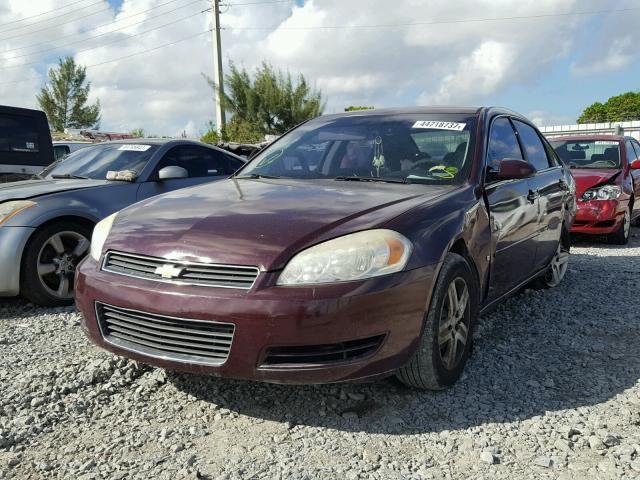 2G1WB58K979338710 - 2007 CHEVROLET IMPALA LS BURGUNDY photo 2