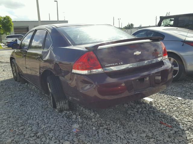 2G1WB58K979338710 - 2007 CHEVROLET IMPALA LS BURGUNDY photo 3