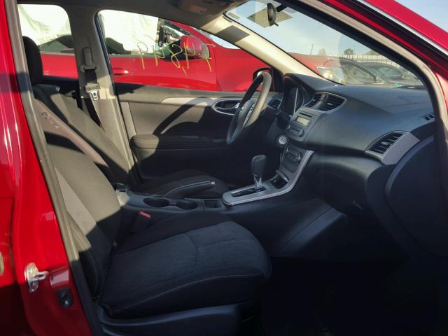 3N1AB7AP0EL646252 - 2014 NISSAN SENTRA S RED photo 5