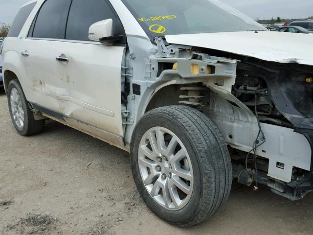 1GKKRRKD4FJ289457 - 2015 GMC ACADIA SLT თეთრი ფოტო 9