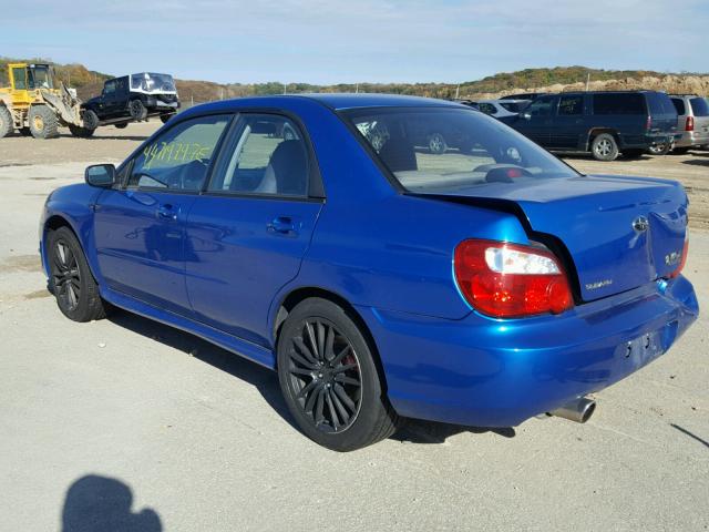 JF1GD79696G524997 - 2006 SUBARU IMPREZA BLUE photo 3