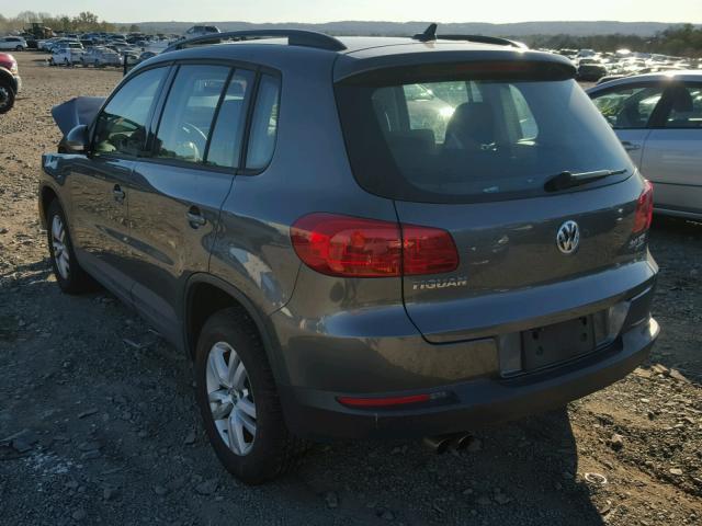 WVGBV7AXXFW528547 - 2015 VOLKSWAGEN TIGUAN S GRAY photo 3