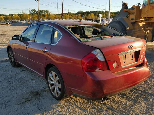 JNKAY01F07M456016 - 2007 INFINITI M35 BASE RED photo 3