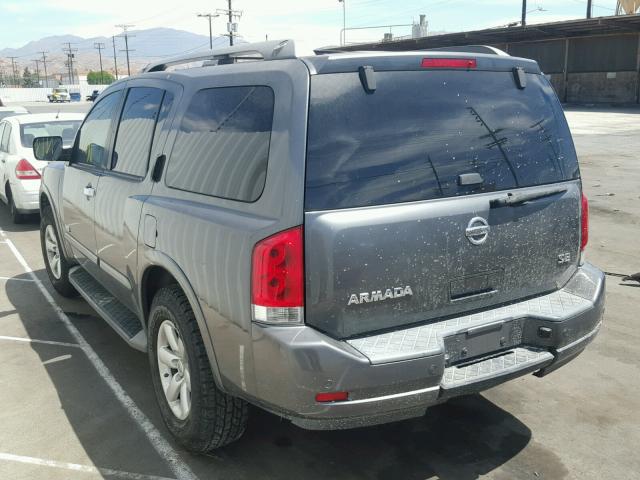 5N1AA08D08N603730 - 2008 NISSAN ARMADA SE GRAY photo 3