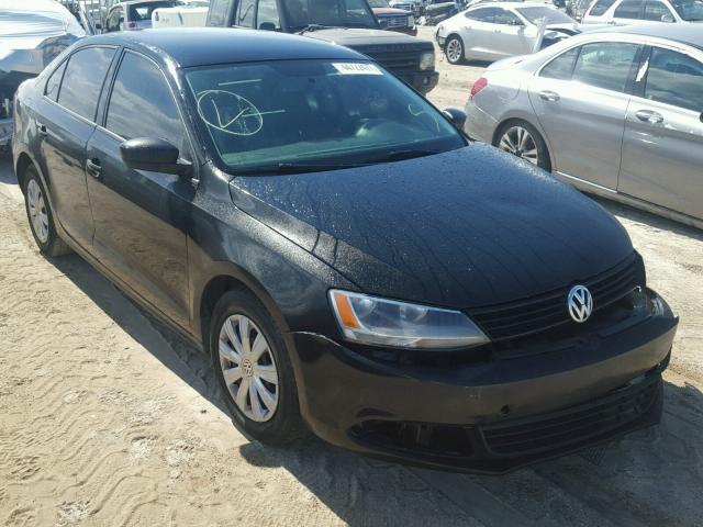 3VW2K7AJ0EM207122 - 2014 VOLKSWAGEN JETTA BASE BLACK photo 1