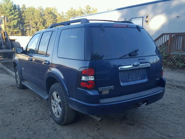 1FMEU73E77UB54679 - 2007 FORD EXPLORER X BLUE photo 3