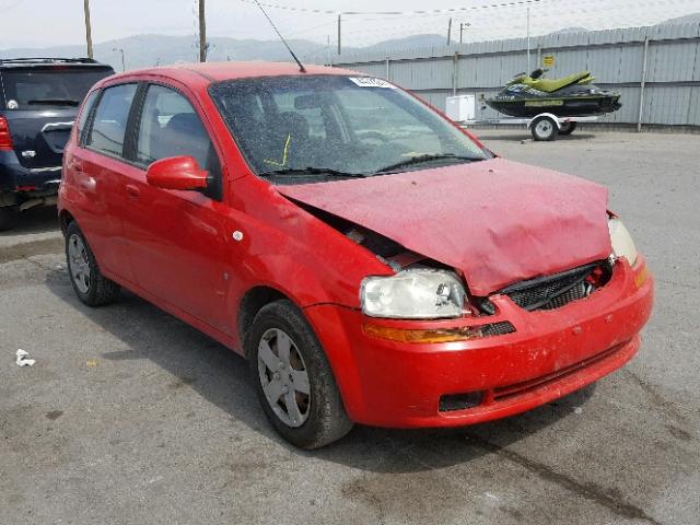 KL1TD66658B197237 - 2008 CHEVROLET AVEO BASE Қызыл фото 1