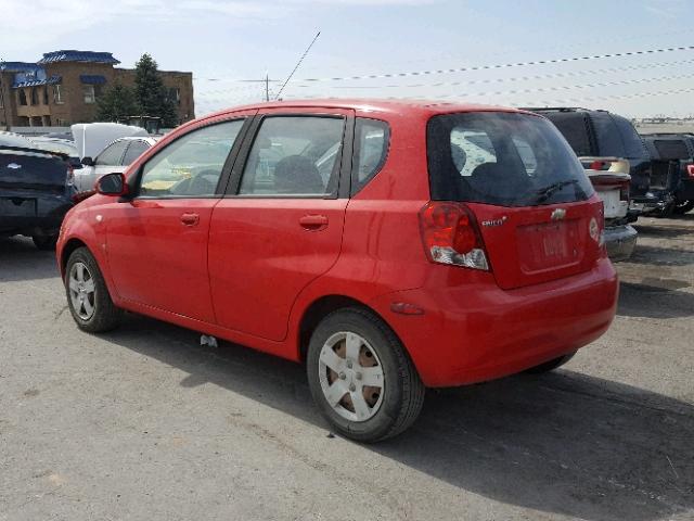KL1TD66658B197237 - 2008 CHEVROLET AVEO BASE Қызыл фото 3
