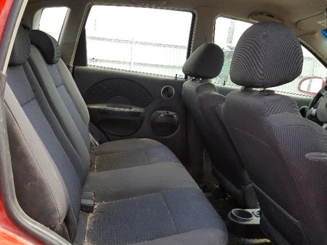 KL1TD66658B197237 - 2008 CHEVROLET AVEO BASE Қызыл фото 6